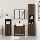 Vidaxl wastafelkast 65x33x60 cm bewerkt hout bruin eikenkleur