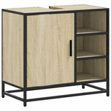 Vidaxl wastafelkast sonoma eiken 65x33x60 cm bewerkt hout