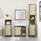 Vidaxl wastafelkast sonoma eiken 65x33x60 cm bewerkt hout