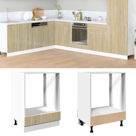 Vidaxl ovenkast 60x46x81,5 cm spaanplaat sonoma eikenkleurig