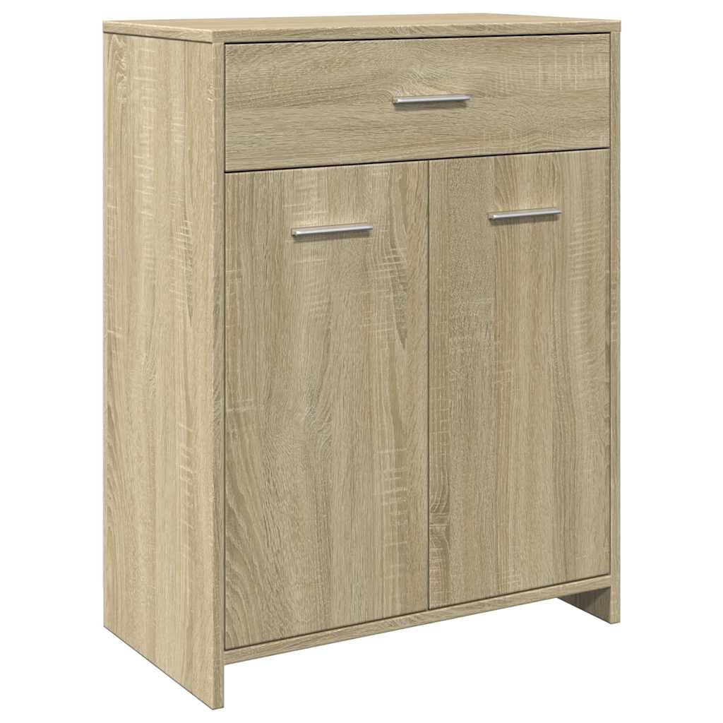 Vidaxl badkamerkast 60x33x80 cm spaanplaat sonoma eikenkleurig