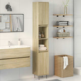 Vidaxl badkamerkast 30x30x190 cm bewerkt hout sonoma eikenkleurig