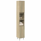 Vidaxl badkamerkast 30x30x190 cm bewerkt hout sonoma eikenkleurig