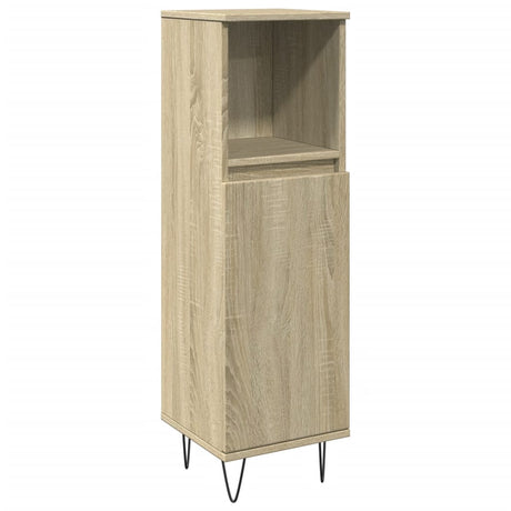 Vidaxl badkamerkast 30x30x100 cm bewerkt hout sonoma eikenkleurig