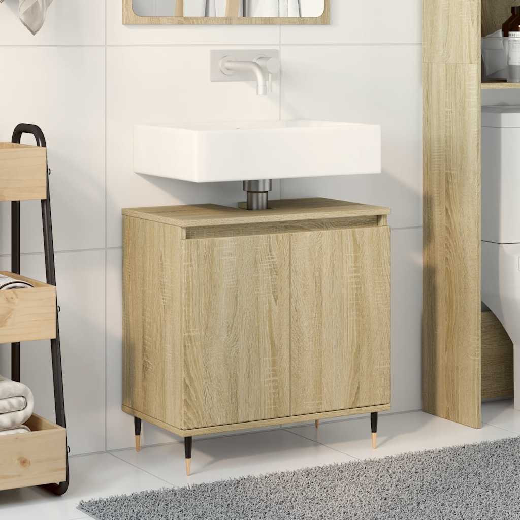 Vidaxl badkamerkast 58x33x60 cm bewerkt hout sonoma eikenkleurig