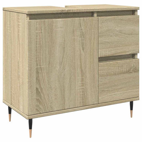 Vidaxl wastafelkast 65x33x60 cm bewerkt hout sonoma eikenkleurig