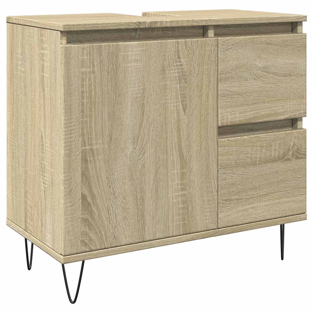 Vidaxl badkamerkast 65x33x60 cm bewerkt hout sonoma eikenkleurig