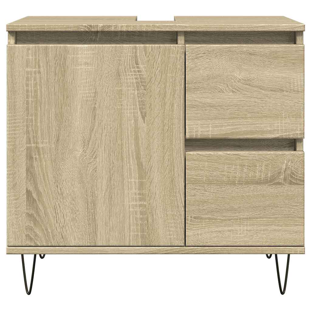 Vidaxl badkamerkast 65x33x60 cm bewerkt hout sonoma eikenkleurig