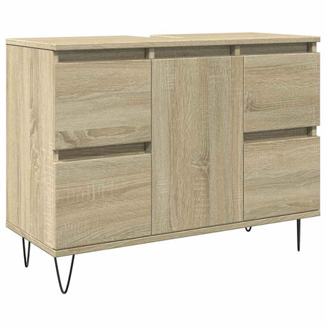 Vidaxl badkamerkast 80x33x60 cm bewerkt hout sonoma eikenkleurig
