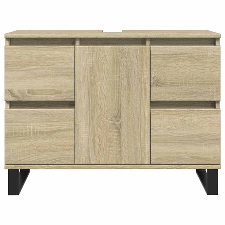 Vidaxl badkamerkast 80x33x60 cm bewerkt hout sonoma eikenkleurig