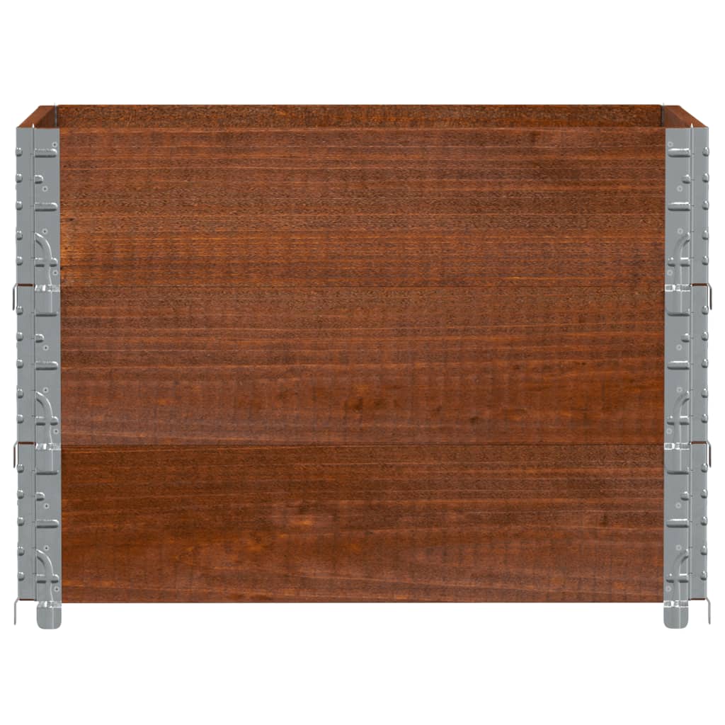 Vidaxl palletopzetranden 3 st 80x60 cm massief grenenhout bruin