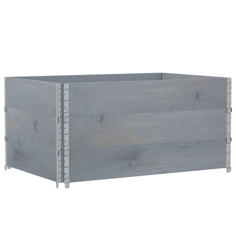 Vidaxl palletopzetranden 3 st 120x80 cm massief grenenhout grijs