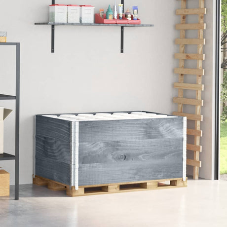 Vidaxl palletopzetranden 3 st 120x80 cm massief grenenhout grijs