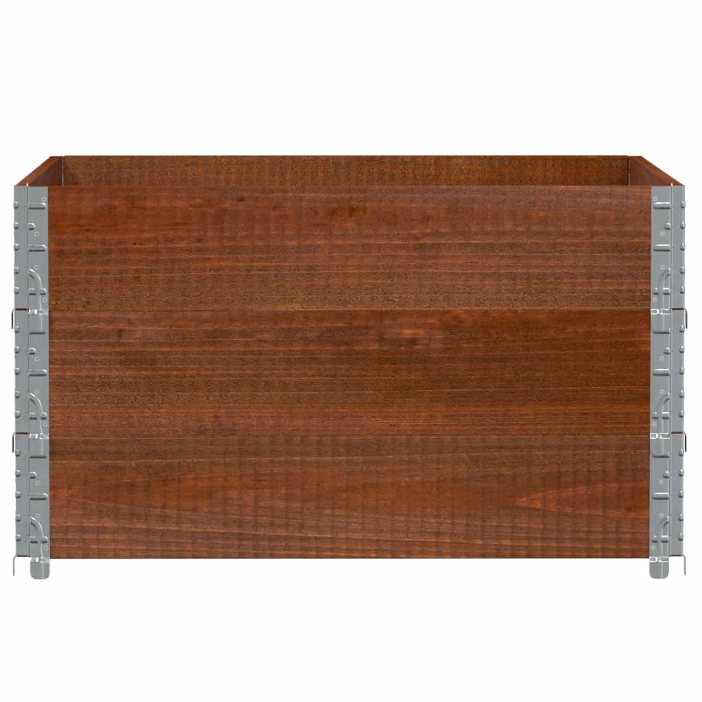 Vidaxl palletopzetranden 3 st 100x100 cm massief grenenhout bruin