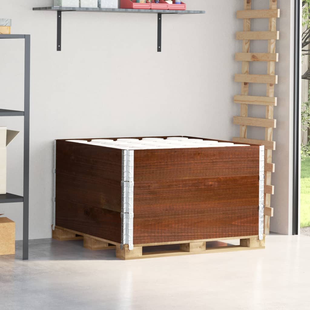 Vidaxl palletopzetranden 3 st 100x100 cm massief grenenhout bruin