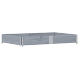 Vidaxl plantenbak 150x100 cm massief grenenhout grijs