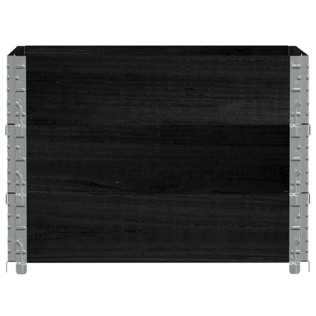 Vidaxl plantenbak 80x60 cm massief grenenhout zwart