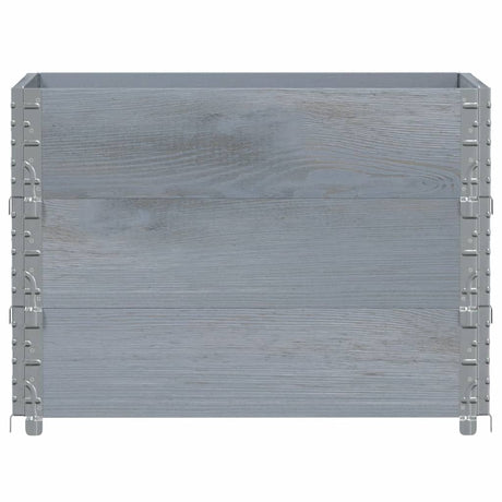 Vidaxl plantenbak 80x60 cm massief grenenhout grijs