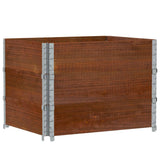 Vidaxl plantenbak 80x60 cm massief grenenhout bruin
