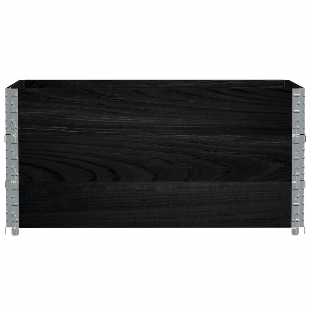 Vidaxl plantenbak 120x80 cm massief grenenhout zwart