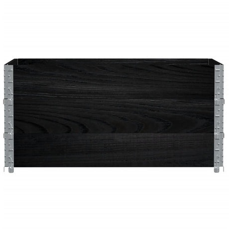 Vidaxl plantenbak 120x80 cm massief grenenhout zwart