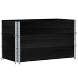 Vidaxl plantenbak 100x50 cm massief grenenhout zwart