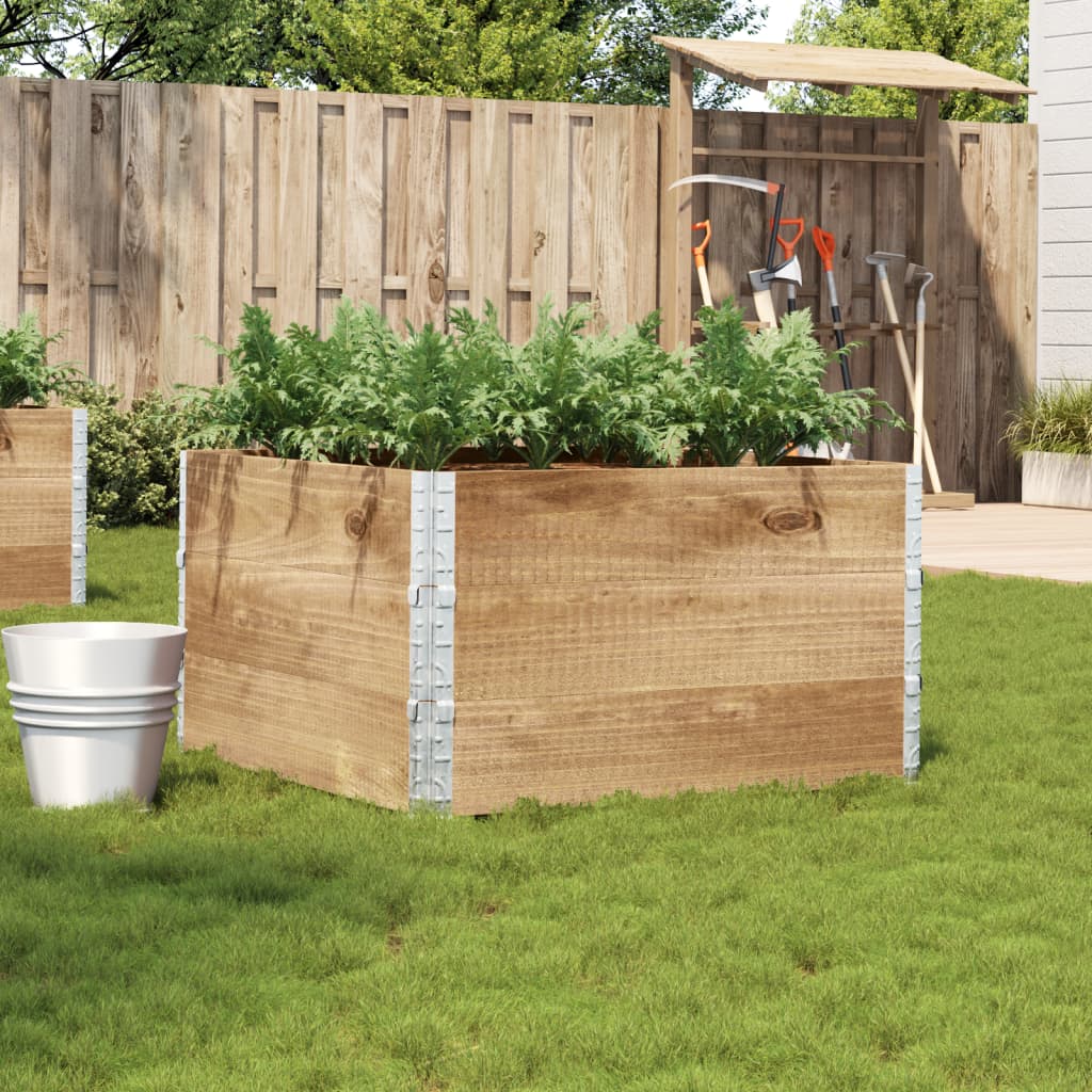 Vidaxl plantenbak 100x100 cm massief grenenhout