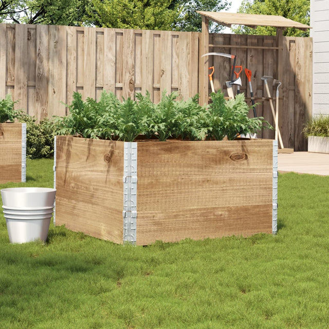 Vidaxl plantenbak 100x100 cm massief grenenhout