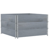 Vidaxl plantenbak 100x100 cm massief grenenhout grijs