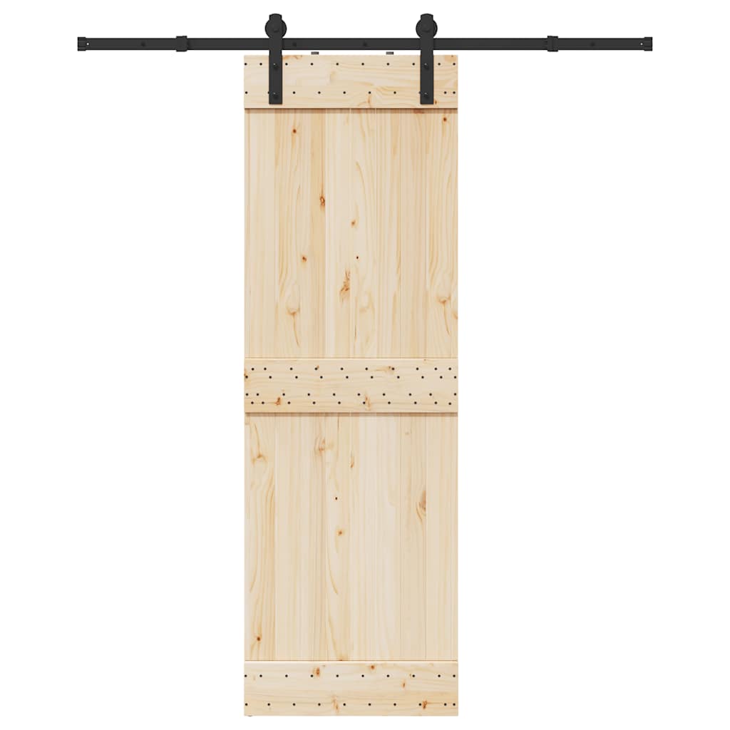 Caja Vidaxl con piezas para puerta corredera de 183 cm de acero negro