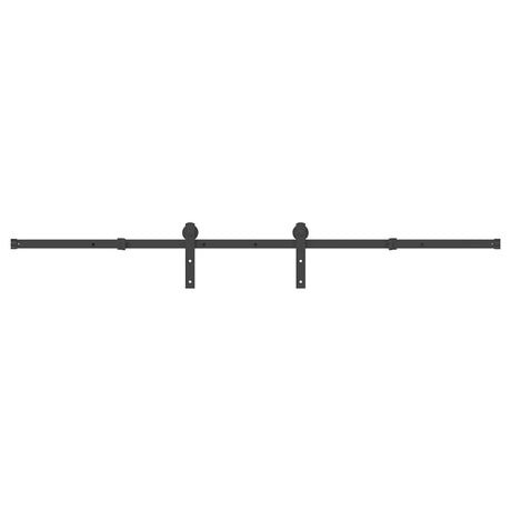 Vidaxl doos met onderdelen voor schuifdeur 213,5 cm staal zwart