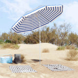 Vidaxl tuinparasol 263 x 263 x 272 cm 170t polyester blauw en wit