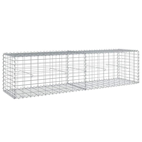 Vidaxl schanskorf 200x50x50 cm gegalvaniseerd ijzer zilverkleurig