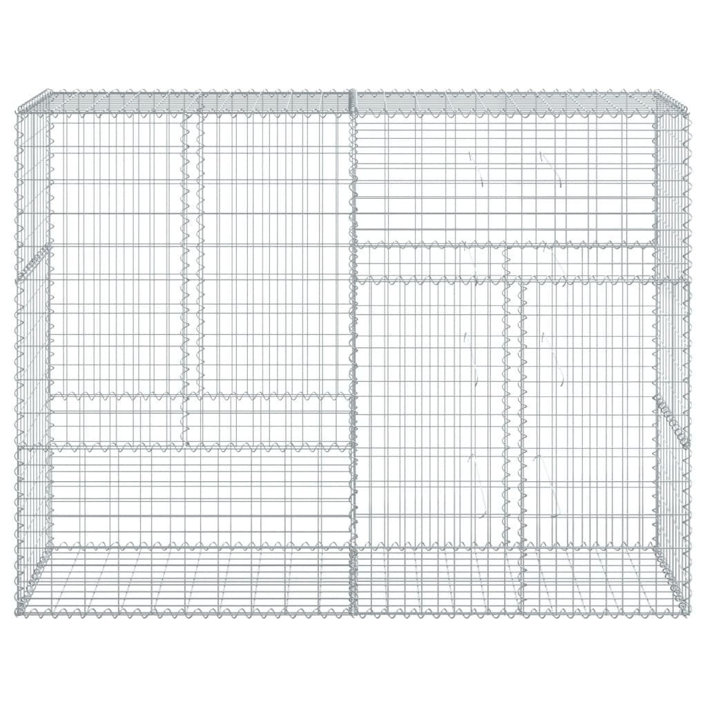 Vidaxl schanskorf 200x50x150 cm pocinkano železno srebro obarvano