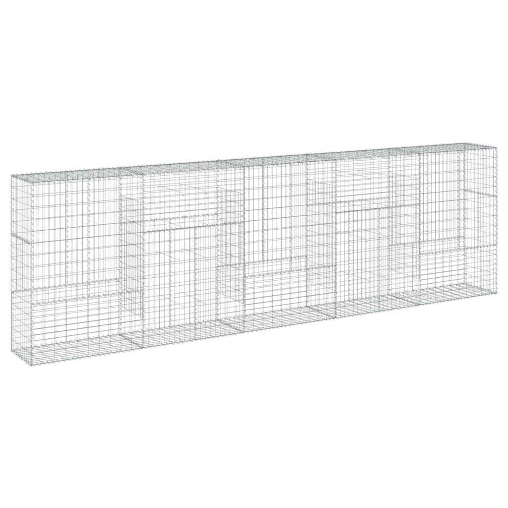 Vidaxl Schanskorf 500x50x150 cm galvanizované železo stříbrné barvy