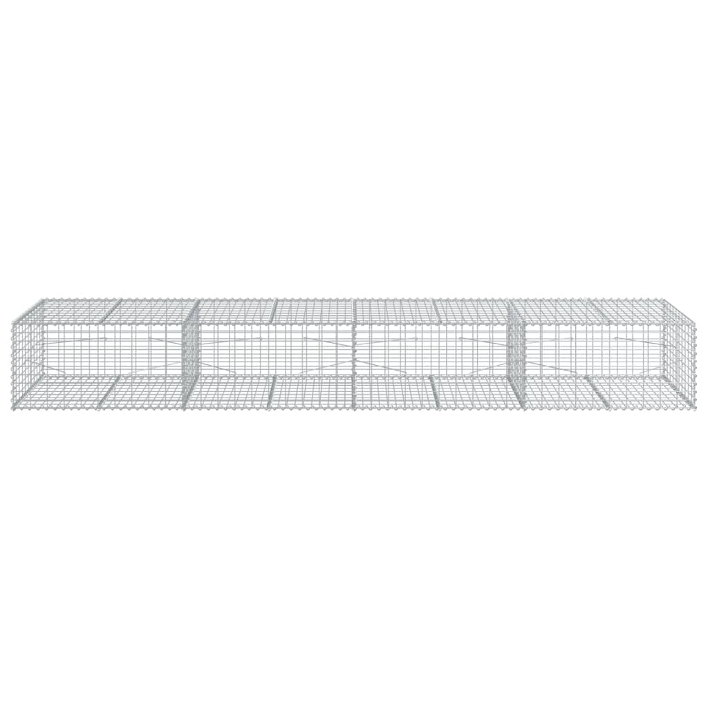 Vidaxl Schanskorf 400x100x50 cm verzinkter Eisensilberfarben