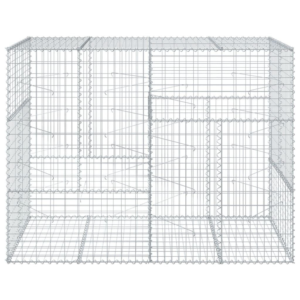 Vidaxl Schanskorf 200x100x150 cm de hierro galvanizado de color plateado