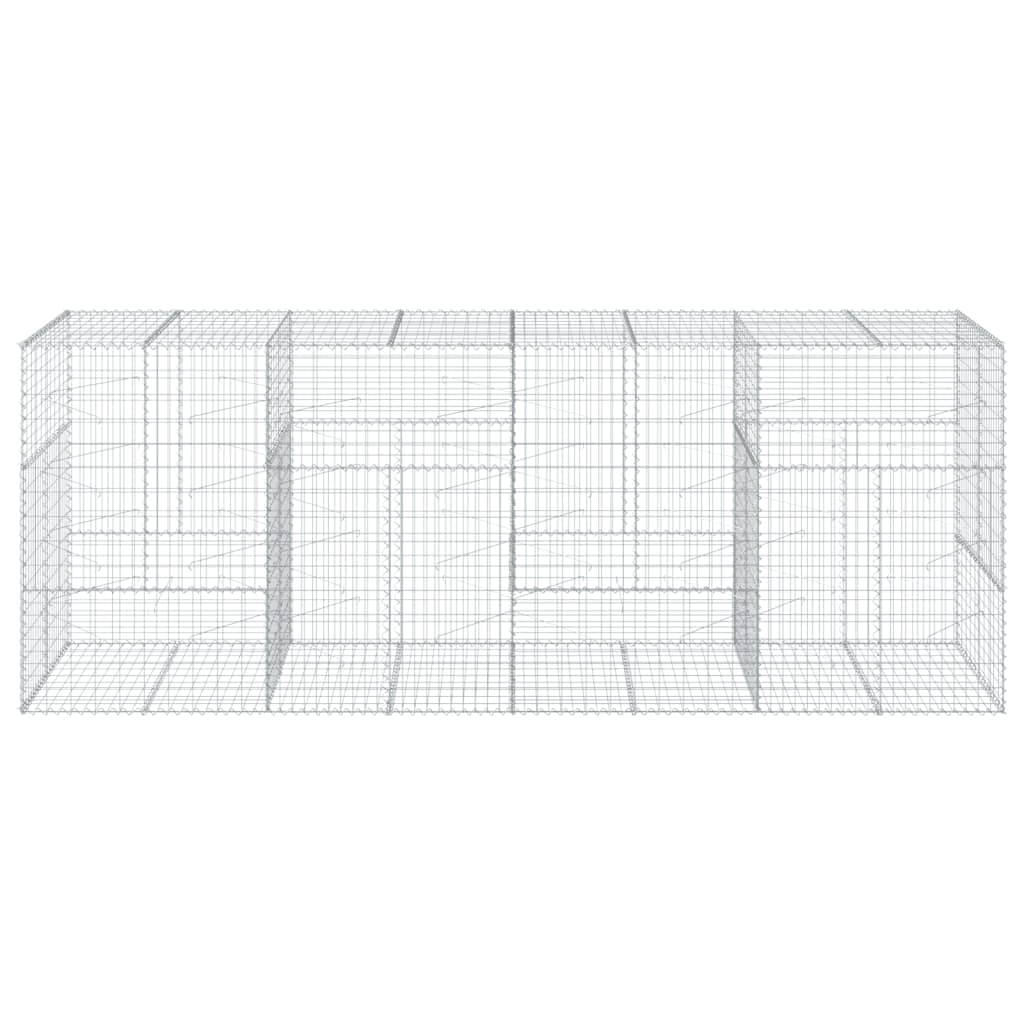 Vidaxl Schanskorf 400x100x150 cm verzinktes Eisensilberfarben