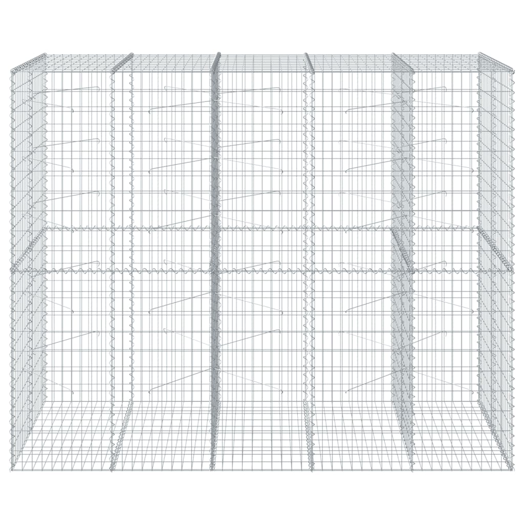 Vidaxl Schanskorf 250x100x200 cm galvanisert jern sølvfarget