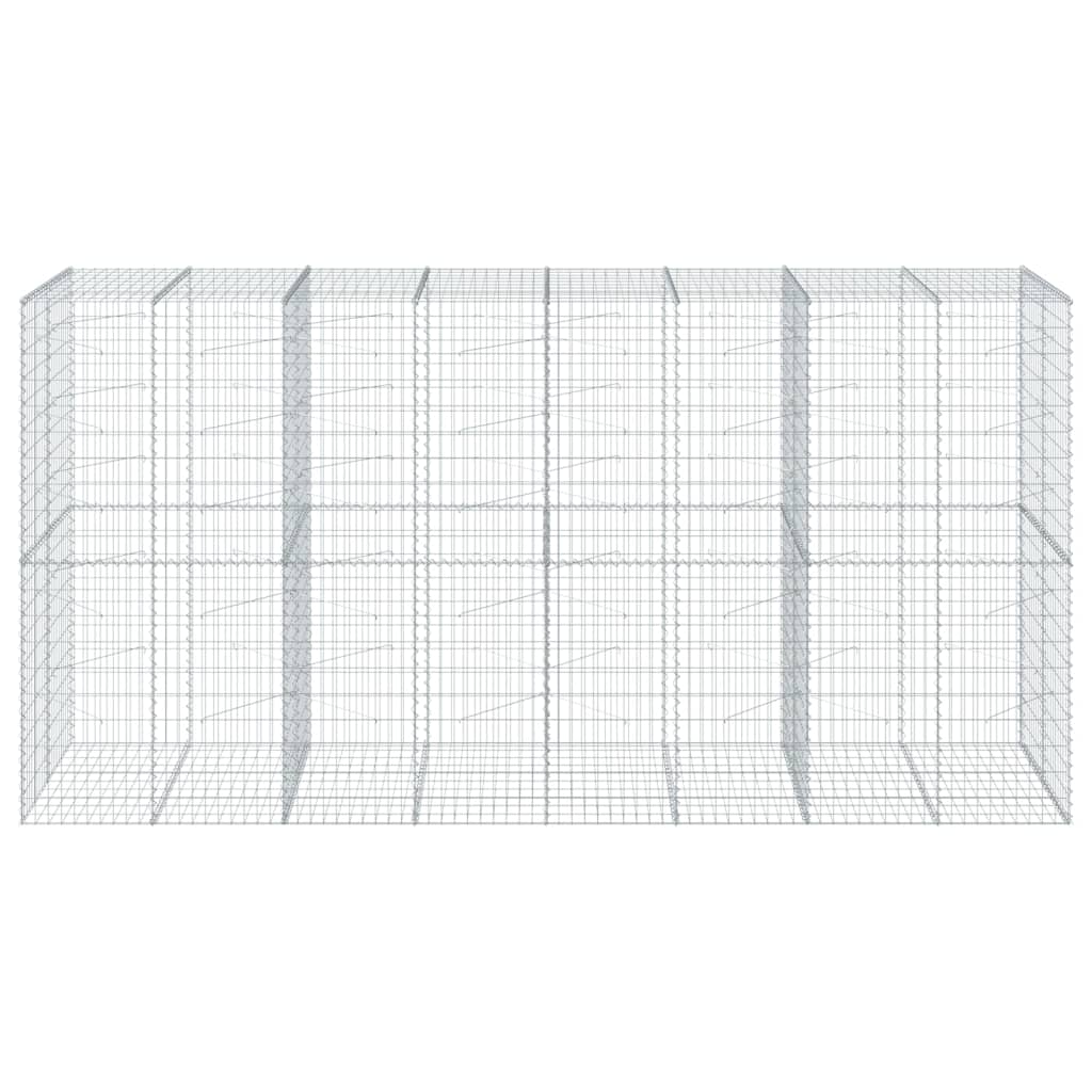 Vidaxl Schanskorf 400x100x200 cm galvaniseret jernsølvfarvet