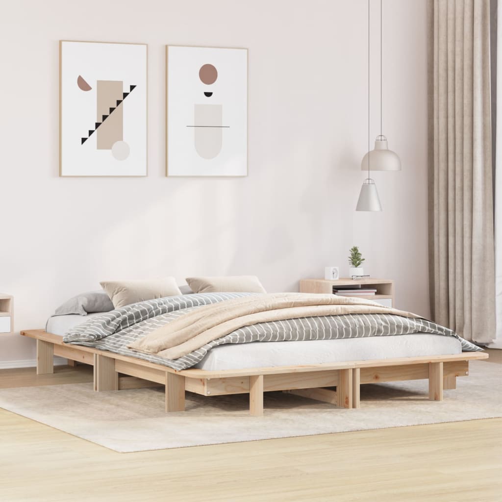 Vidaxl bedframe zonder matras massief grenenhout 120x190 cm