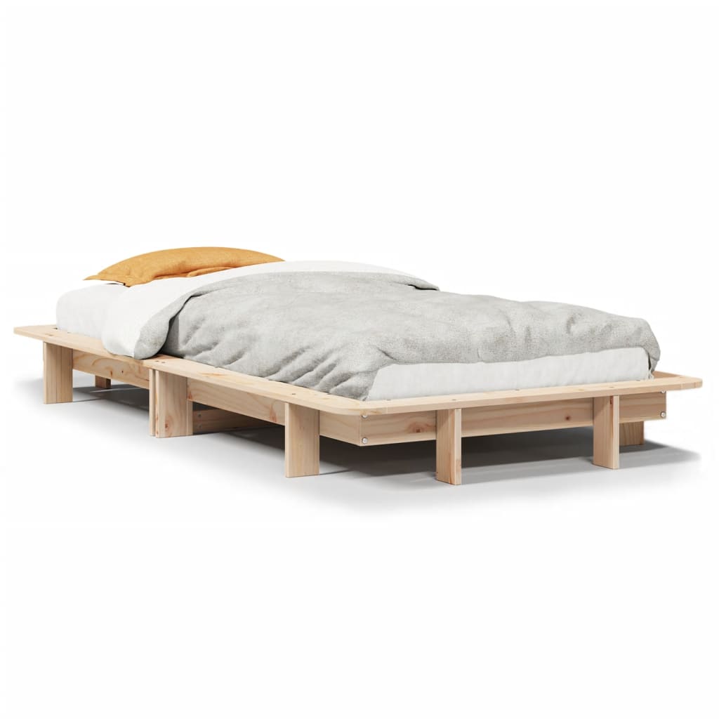 Vidaxl bedframe zonder matras massief grenenhout 75x190 cm