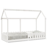 Vidaxl bedhuis wit massief grenenhout 80x200 cm