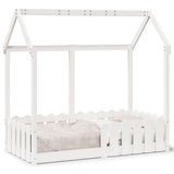 Vidaxl bedhuis wit massief grenenhout 70x140 cm