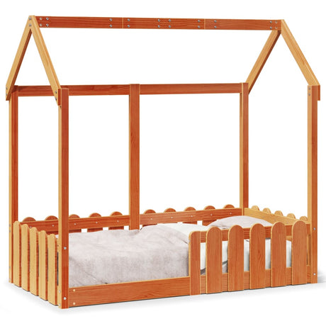 Vidaxl bedhuis wasbruin massief grenenhout 70x140 cm