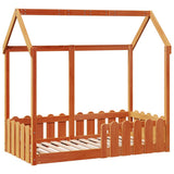 Vidaxl bedhuis wasbruin massief grenenhout 70x140 cm