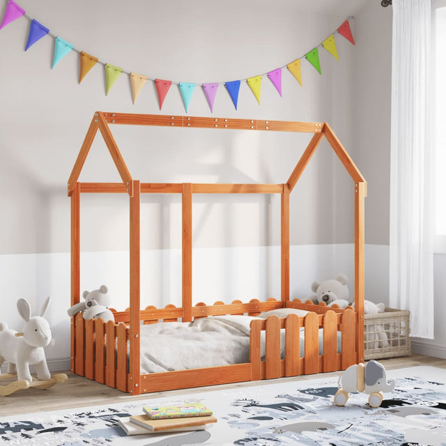 Vidaxl bedhuis wasbruin massief grenenhout 70x140 cm