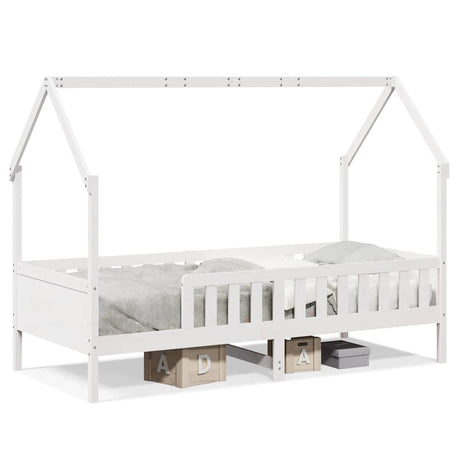 Vidaxl bedhuis wit massief grenenhout 80x200 cm