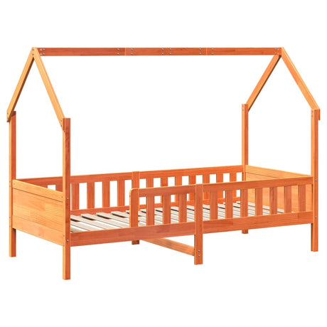 Vidaxl bedhuis wasbruin massief grenenhout 90x190 cm