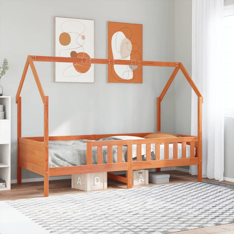 Vidaxl bedhuis wasbruin massief grenenhout 90x190 cm